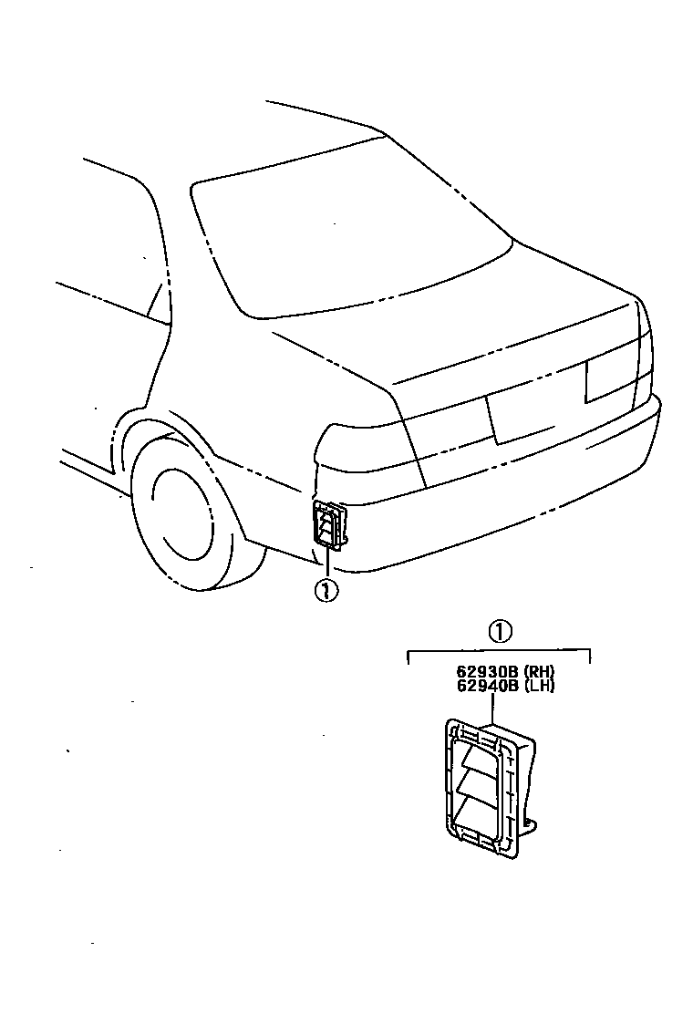 Toyota CAMRY 车侧通风装置 EPC diagram — 610069
