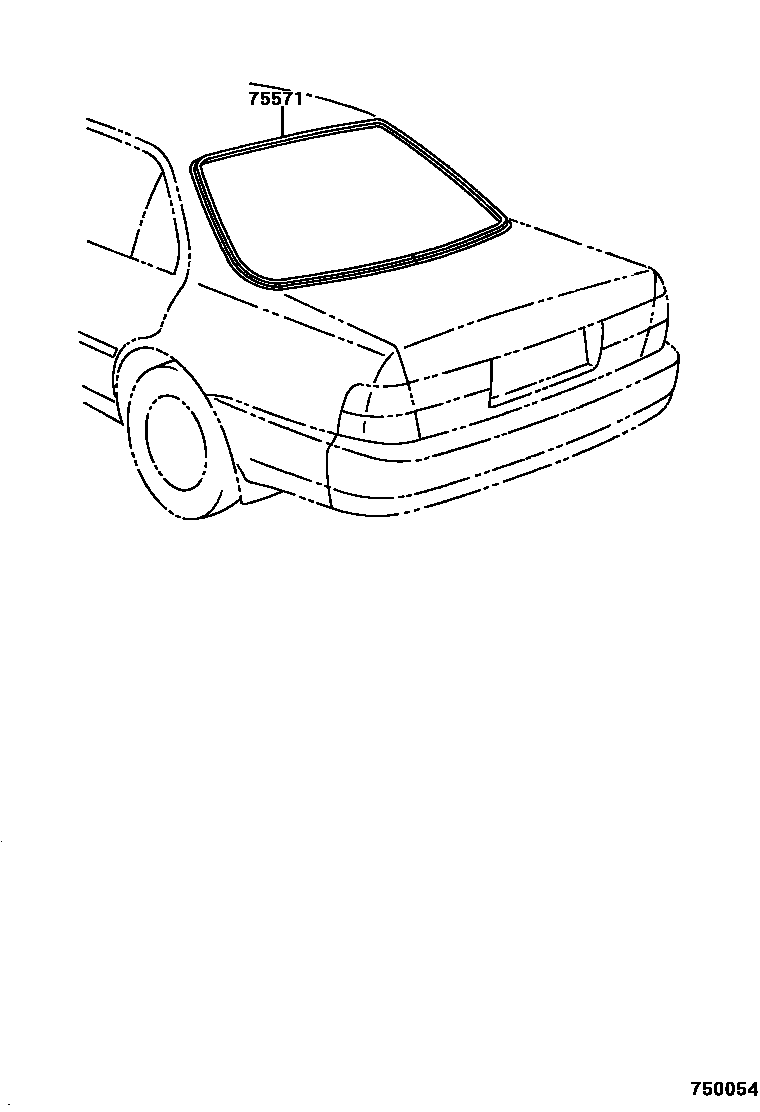 Toyota CAMRY 后防护条 EPC diagram — 750054