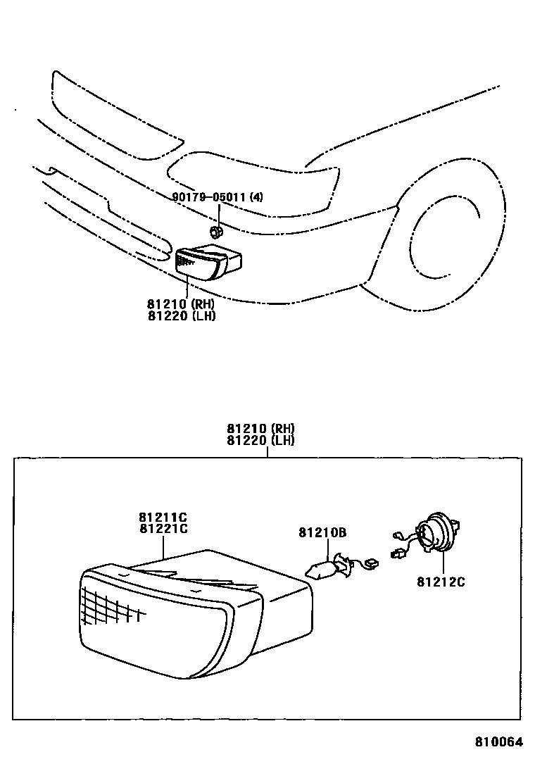Toyota CAMRY Fog Lamp EPC diagram — 810064