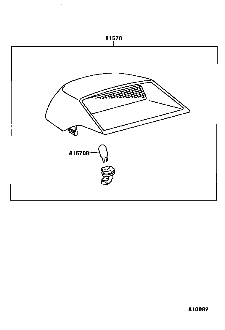 Toyota CAMRY 高位刹车灯 EPC diagram — 810092