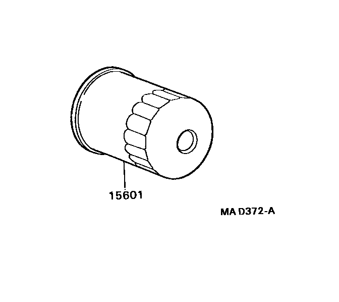 Toyota CAMRY Oil Filter EPC diagram — MAD372A