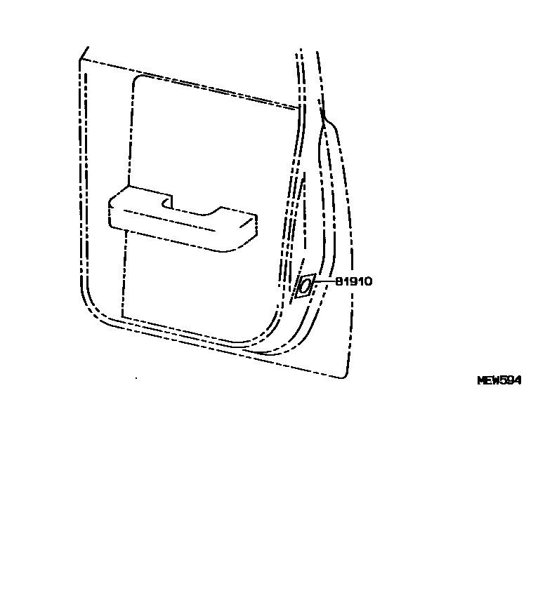 Toyota CAMRY reflector EPC diagram — MEW594