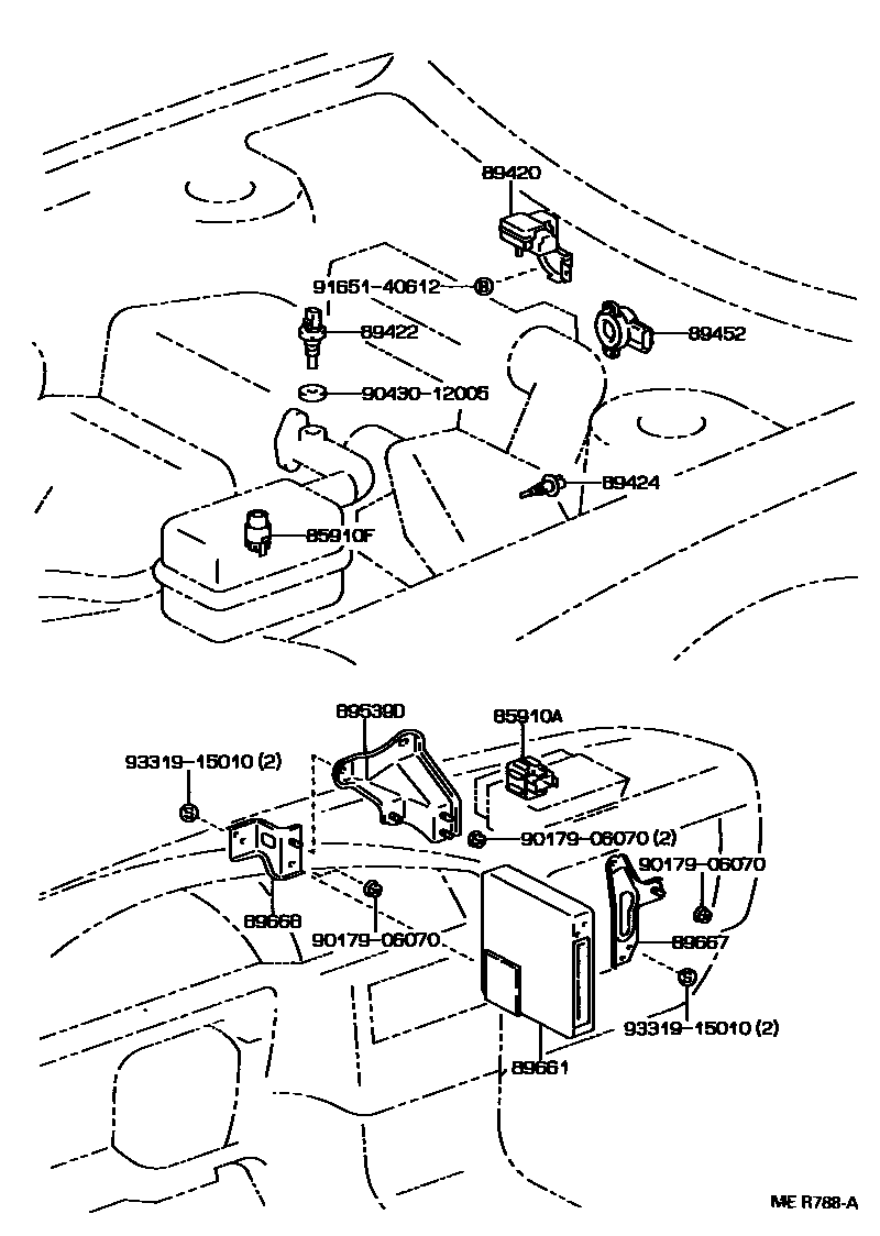 Toyota CAMRY 电子燃油喷射系统 EPC diagram — MER788A