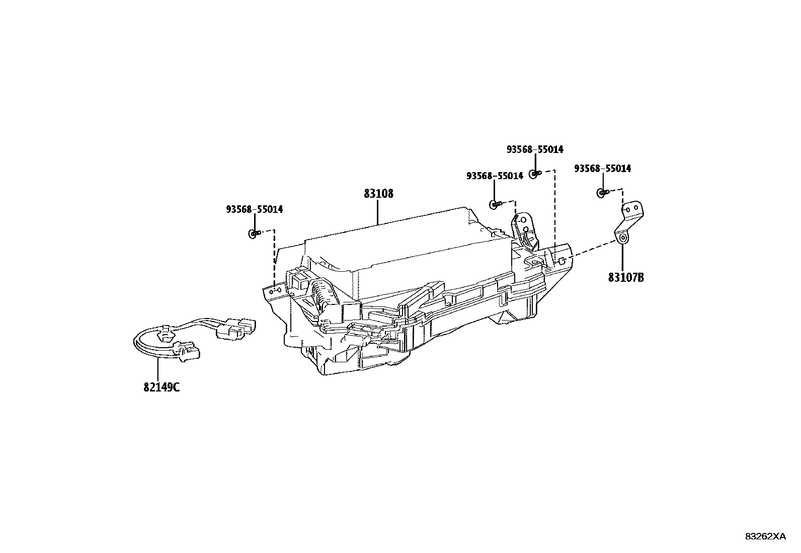 Toyota CAMRY 仪表 EPC diagram — 83262XA