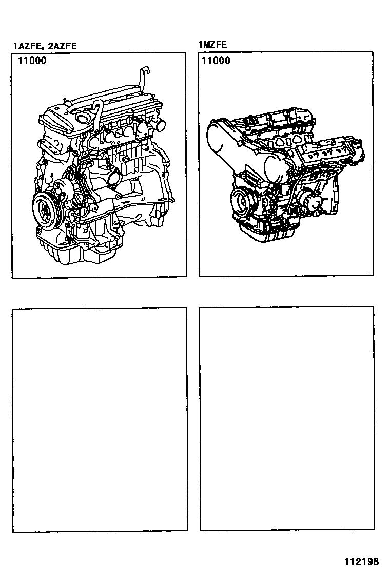 Toyota CAMRY Partial Engine Assembly EPC diagram — 112198