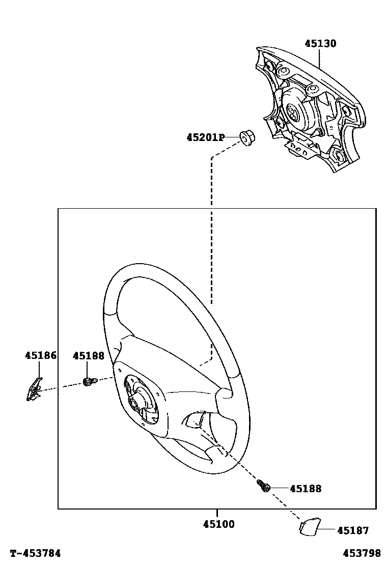 Toyota CAMRY Steering Wheel EPC diagram — 453798