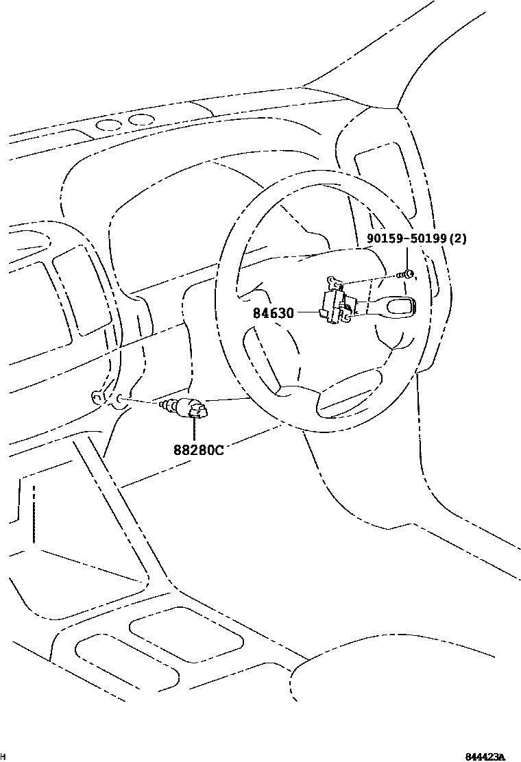Toyota CAMRY 巡航控制(自动行驶) EPC diagram — 844423A
