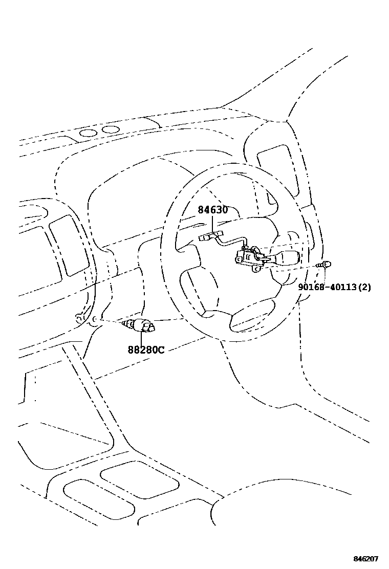 Toyota CAMRY 巡航控制(自动行驶) EPC diagram — 846207