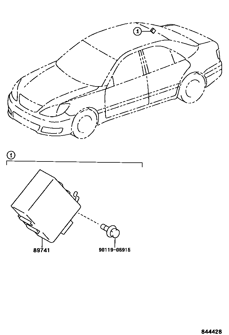 Toyota CAMRY 遥控门锁 EPC diagram — 844428