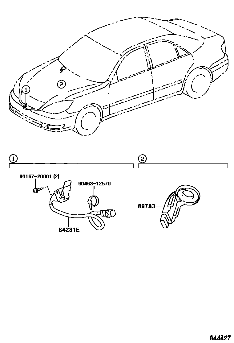 Toyota CAMRY 防盗装置 EPC diagram — 844427