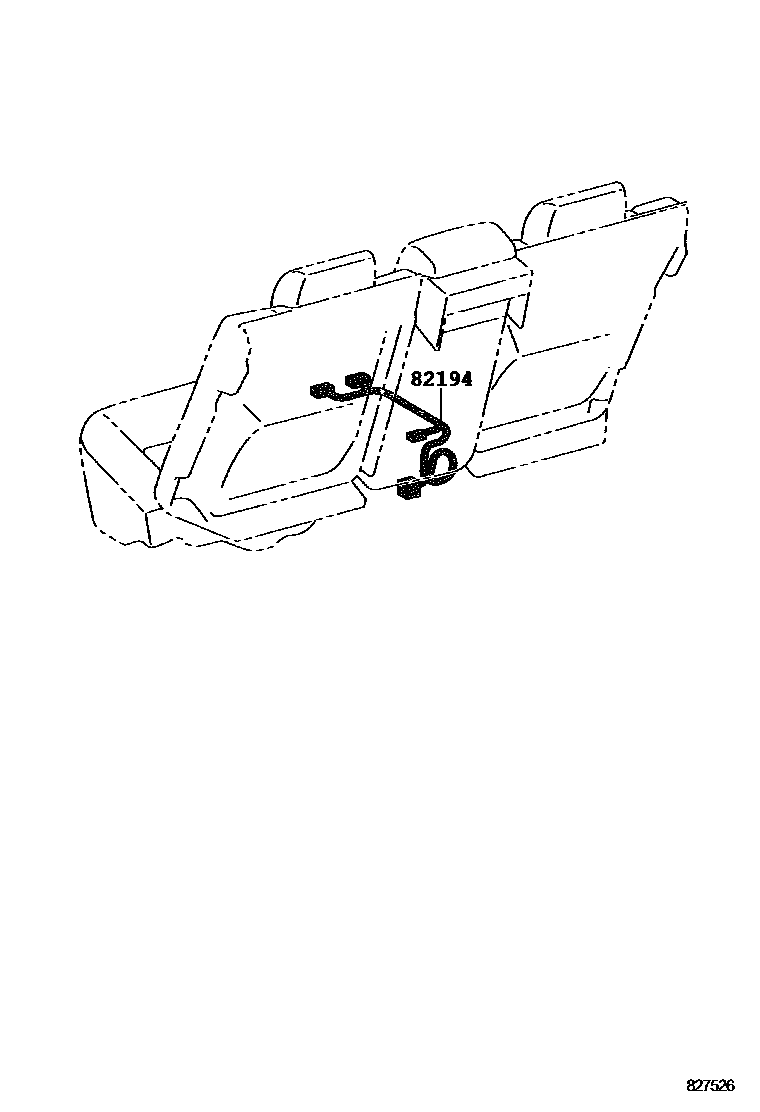 Toyota CAMRY 线束和卡夹 EPC diagram — 827526