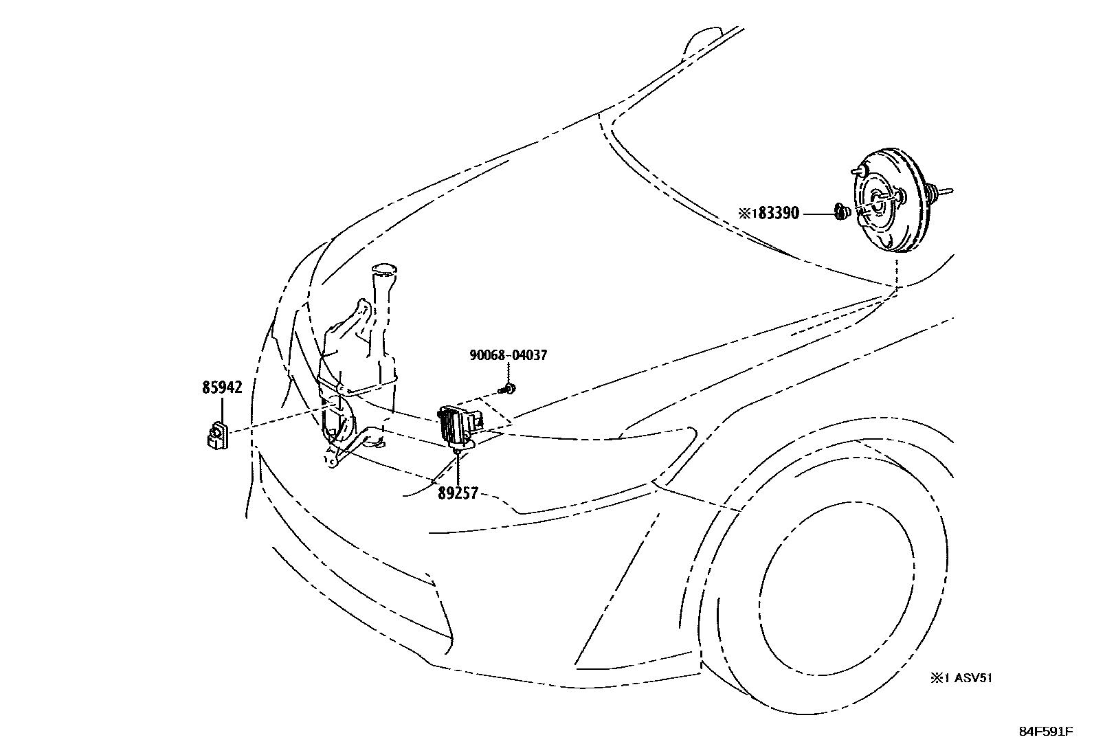 Toyota CAMRY 开关和继电器和ECU EPC diagram — 84F591F