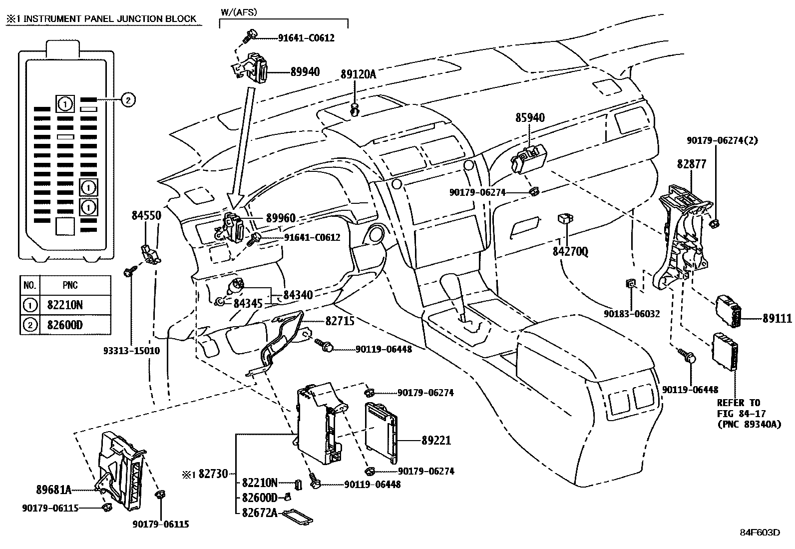 Toyota CAMRY 开关和继电器和ECU EPC diagram — 84F603D