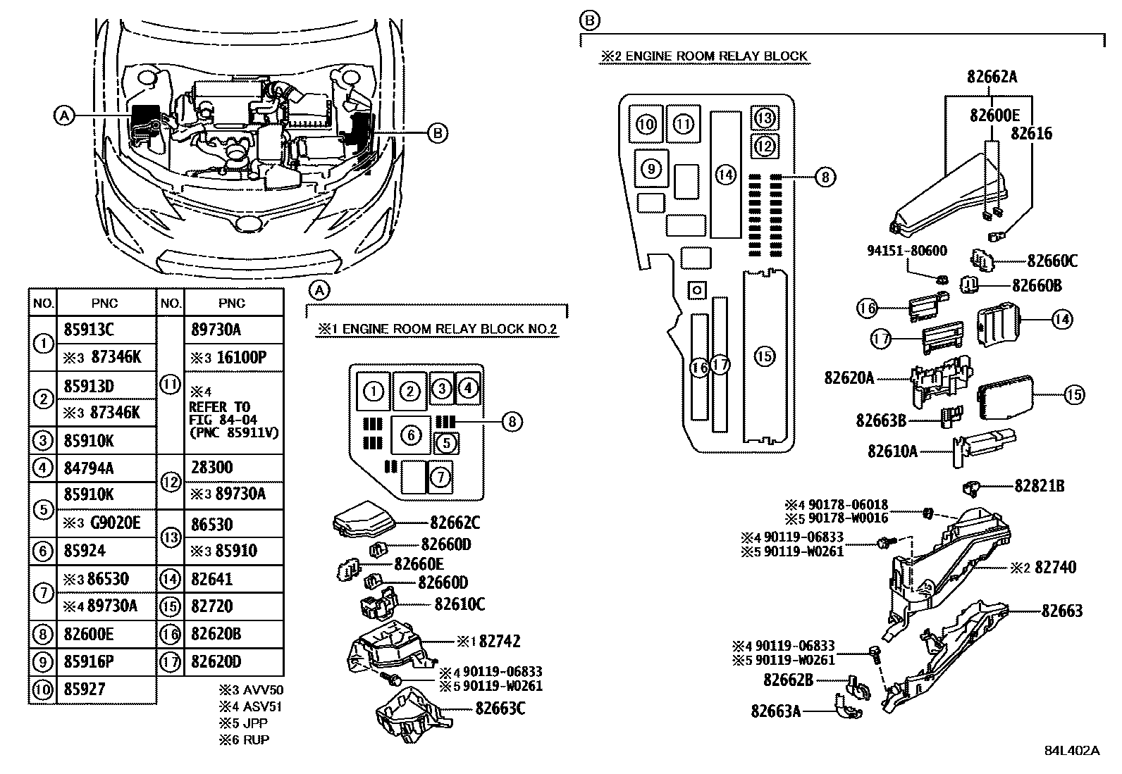 Toyota CAMRY 开关和继电器和ECU EPC diagram — 84L402A