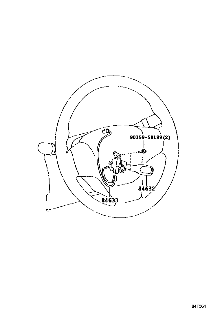 Toyota CAMRY 巡航控制(自动行驶) EPC diagram — 84F564