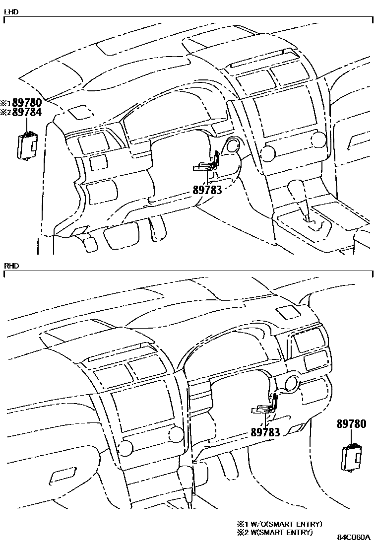 Toyota CAMRY 防盗装置 EPC diagram — 84C060A