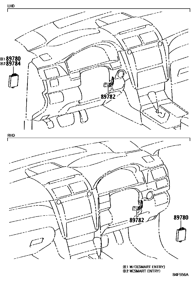 Toyota CAMRY 防盗装置 EPC diagram — 84F556A