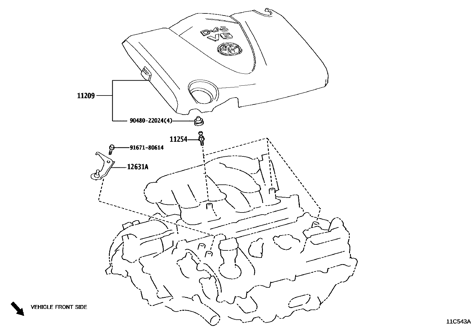 Toyota CAMRY Cylinder Head EPC diagram — 11C543A