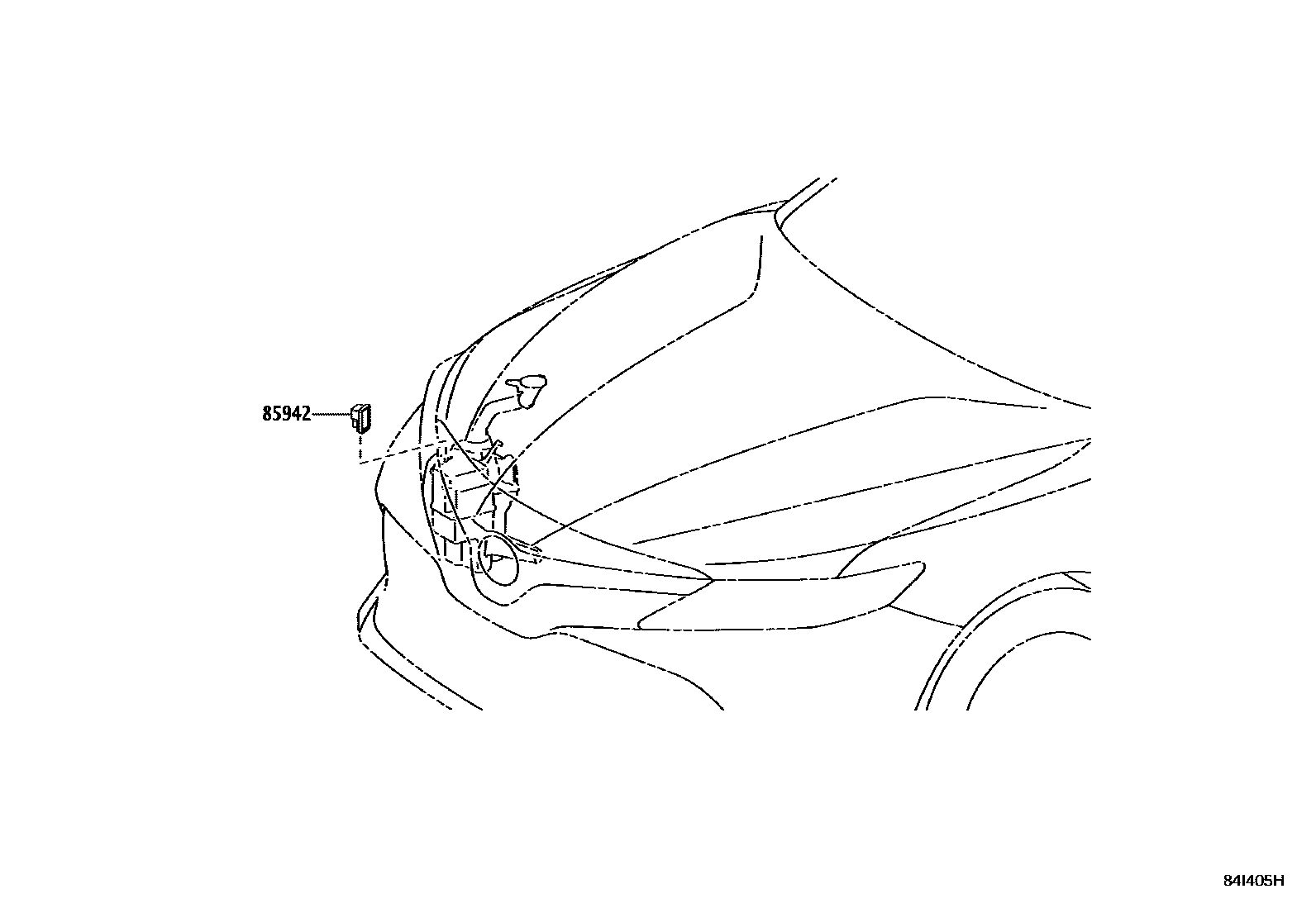 Toyota CAMRY 开关和继电器和ECU EPC diagram — 84I405H
