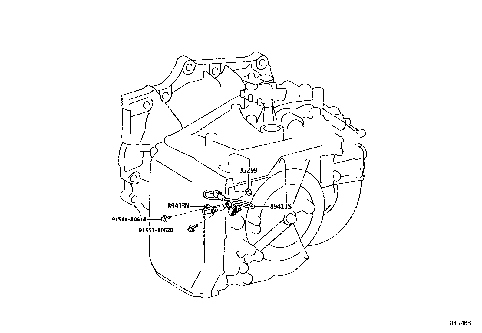 Toyota CAMRY 超速档和电子控制变速器 EPC diagram — 84R46B