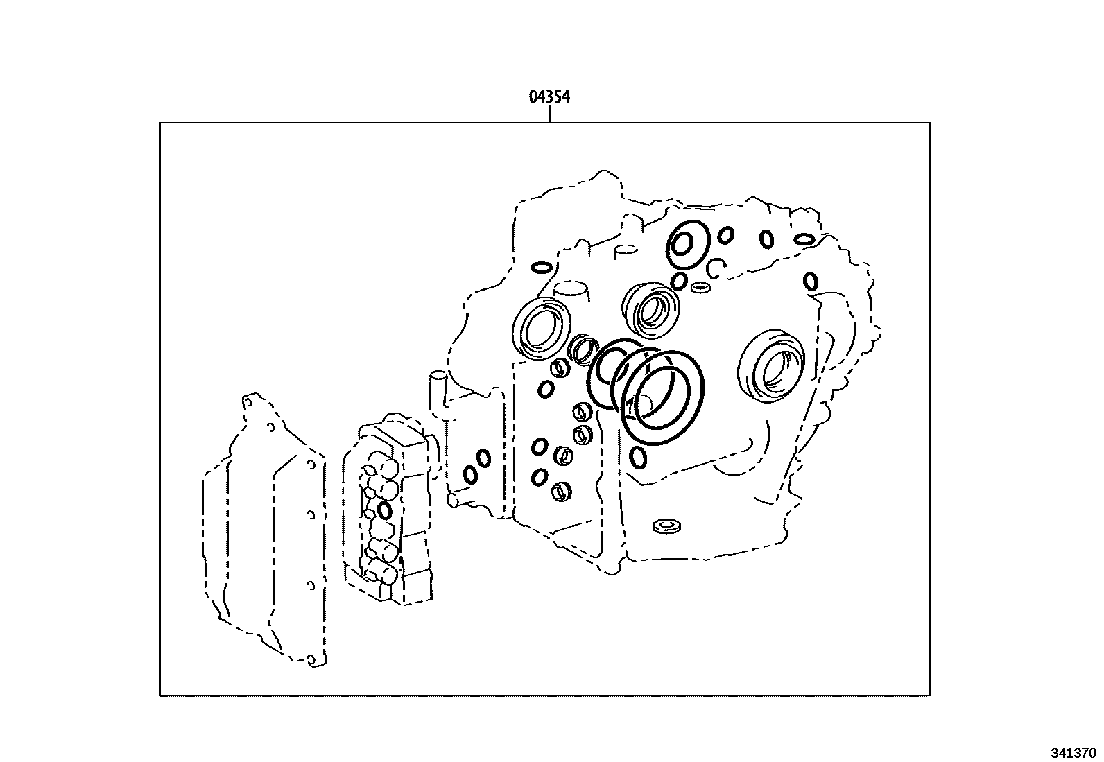 Toyota YARIS 传动桥总成(CVT) EPC diagram — 341370