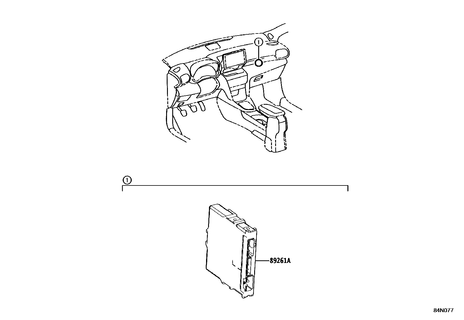 Toyota YARIS 电子控制系统 EPC diagram — 84N077