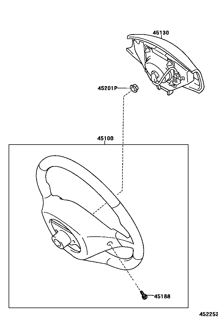 Toyota RAV4 Steering Wheel EPC diagram — 452252
