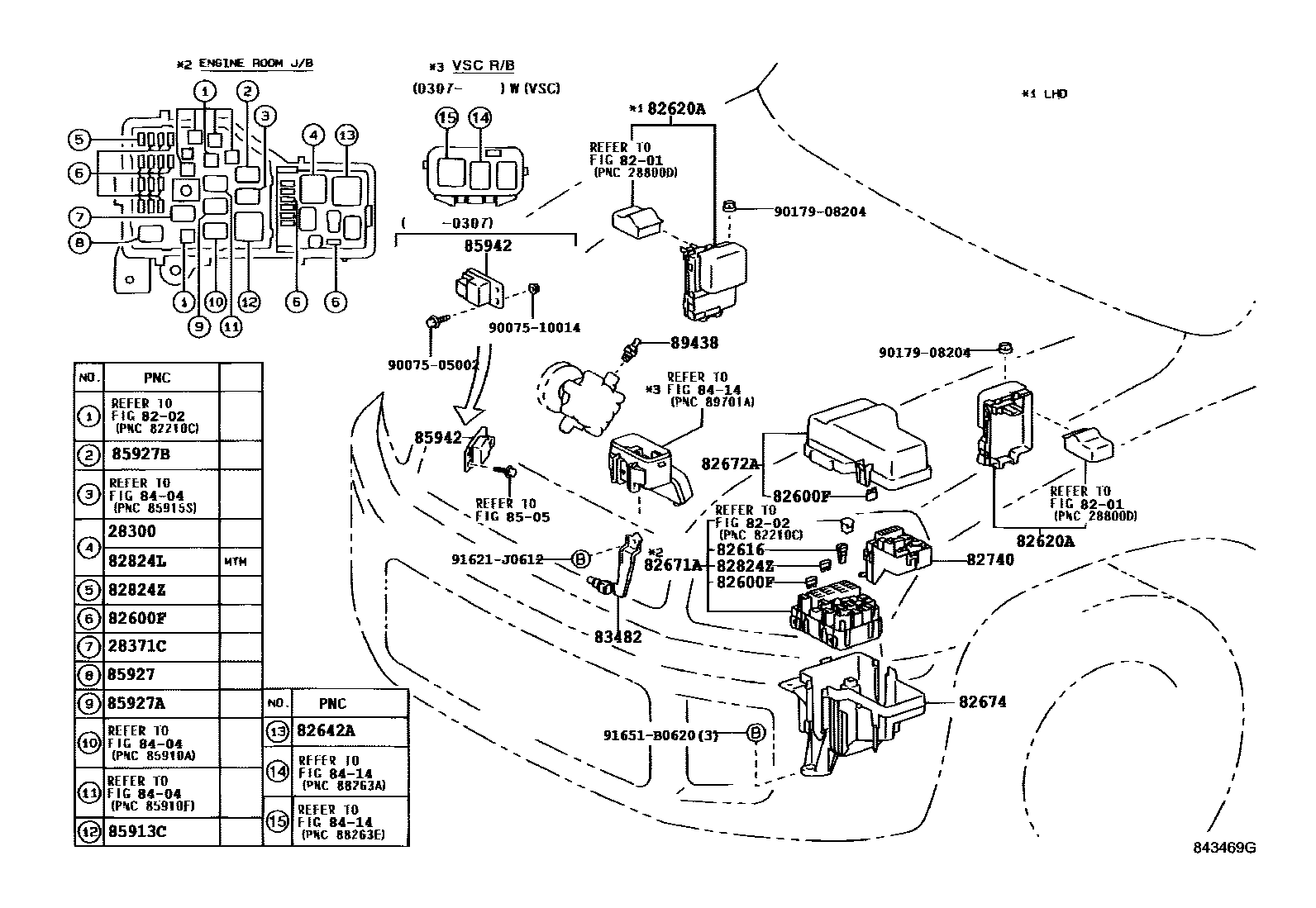 Toyota RAV4 开关和继电器和ECU EPC diagram — 843469G