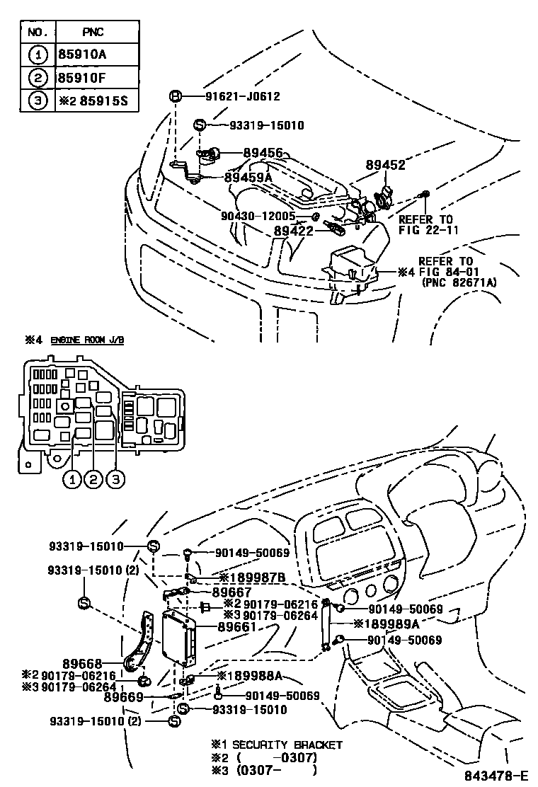 Toyota RAV4 电子燃油喷射系统 EPC diagram — 843478E