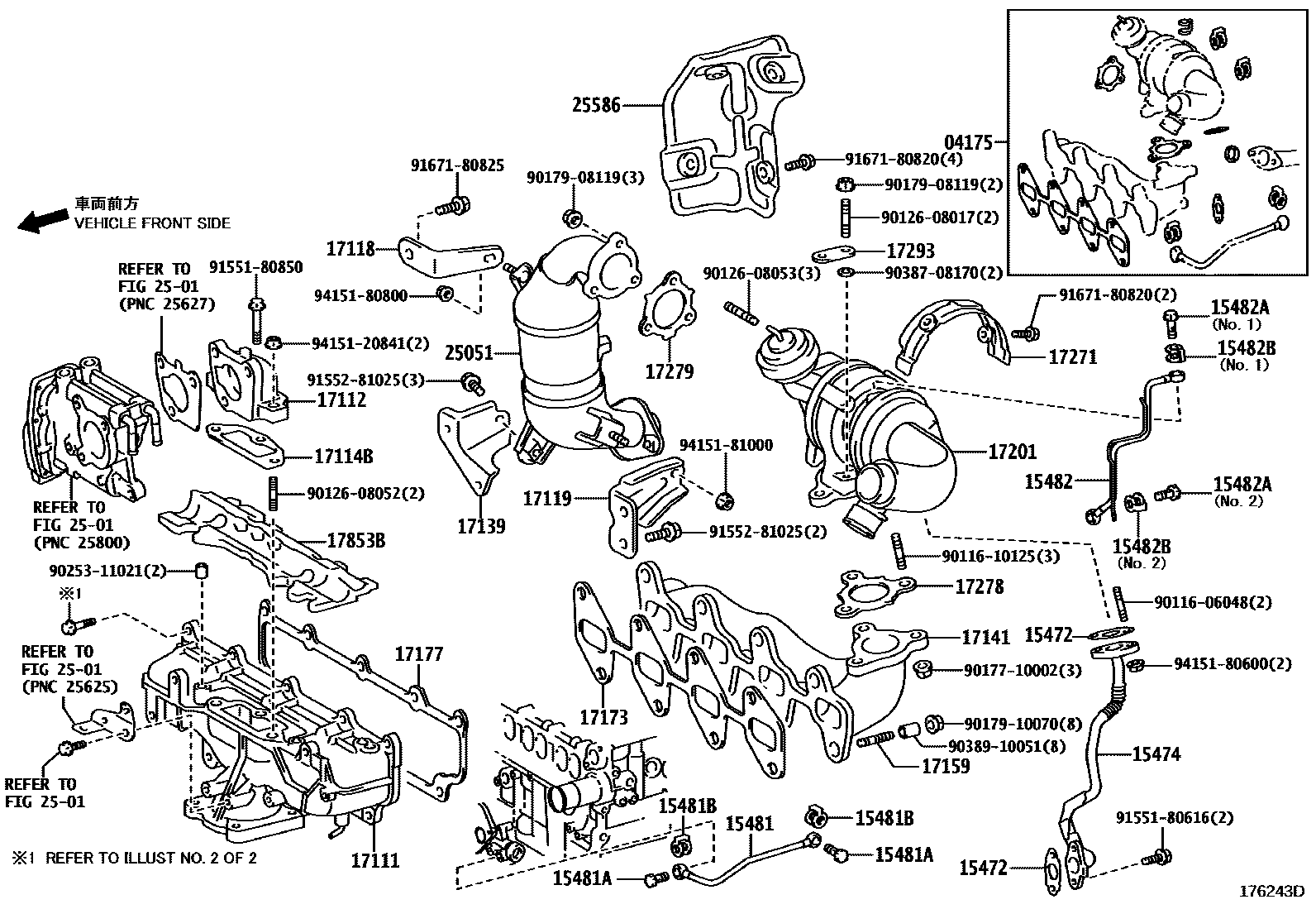 Toyota RAV4 Manifold EPC diagram — 176243D