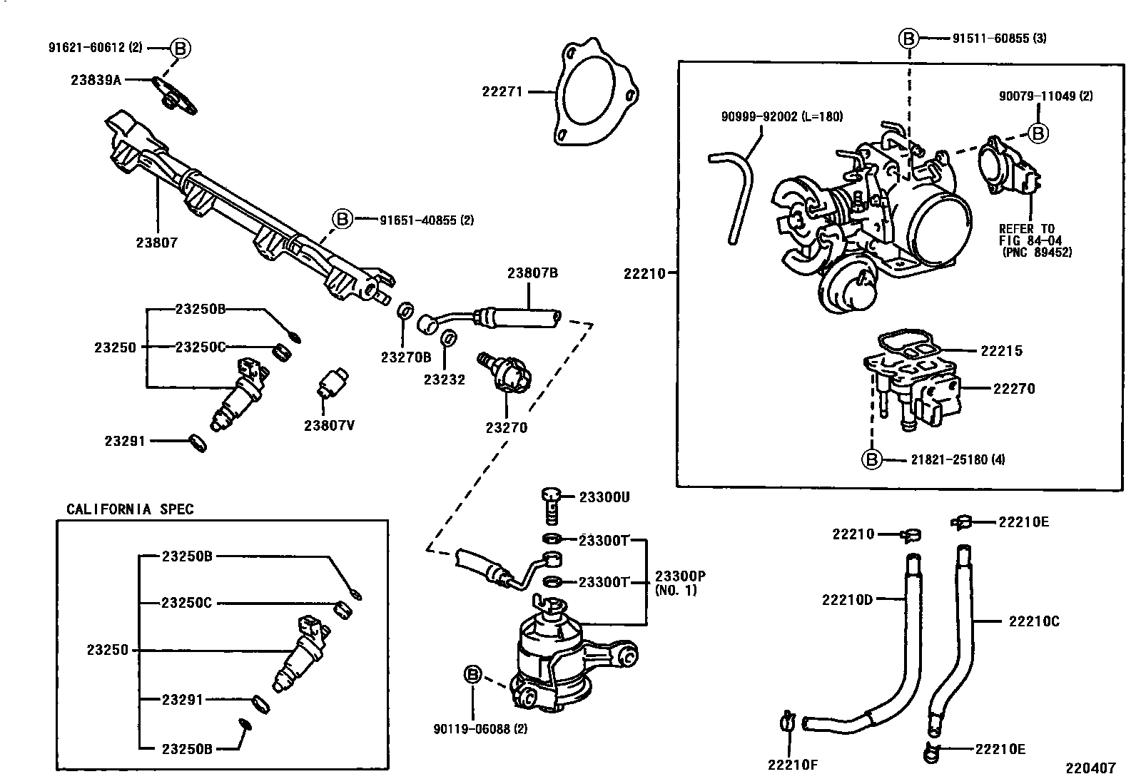 Toyota RAV4 燃油喷射系统 EPC diagram — 220407