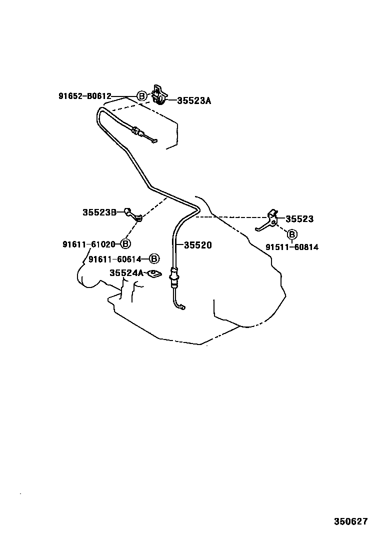 Toyota RAV4 节气阀连杆和阀杆(ATM) EPC diagram — 350627