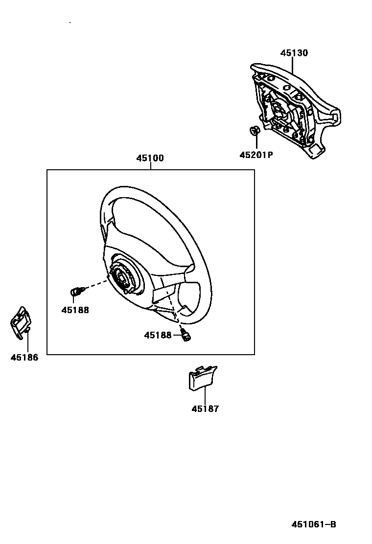 Toyota RAV4 Steering Wheel EPC diagram — 451061B