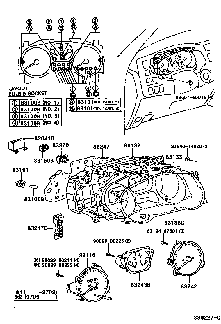 Toyota RAV4 仪表 EPC diagram — 830227C