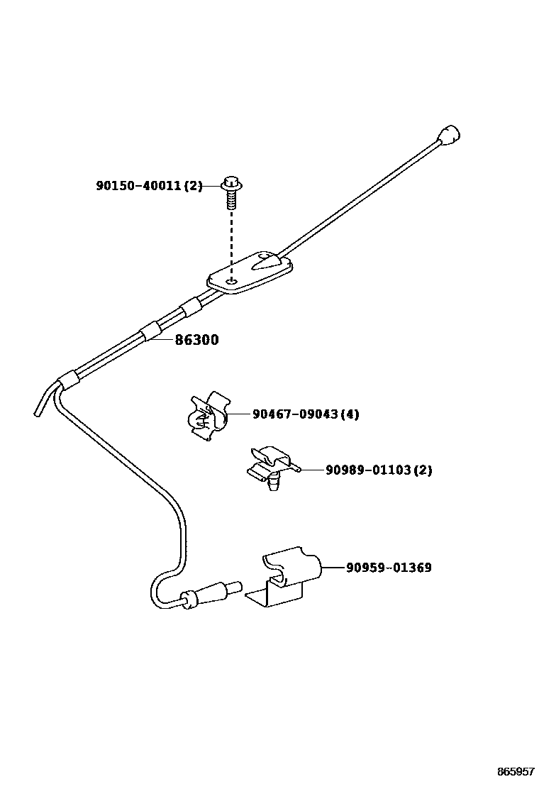 Toyota RAV4 antenna EPC diagram — 865957