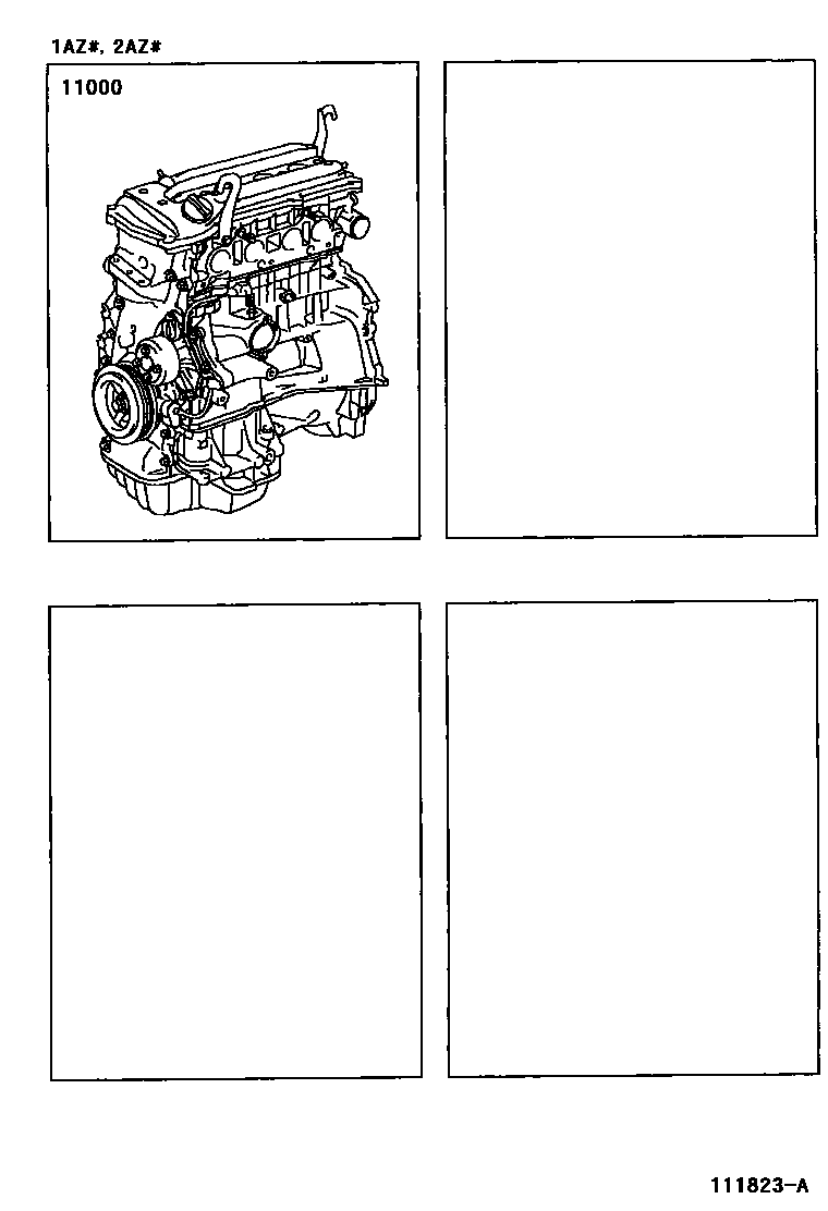 Toyota RAV4 Partial Engine Assembly EPC diagram — 111823A