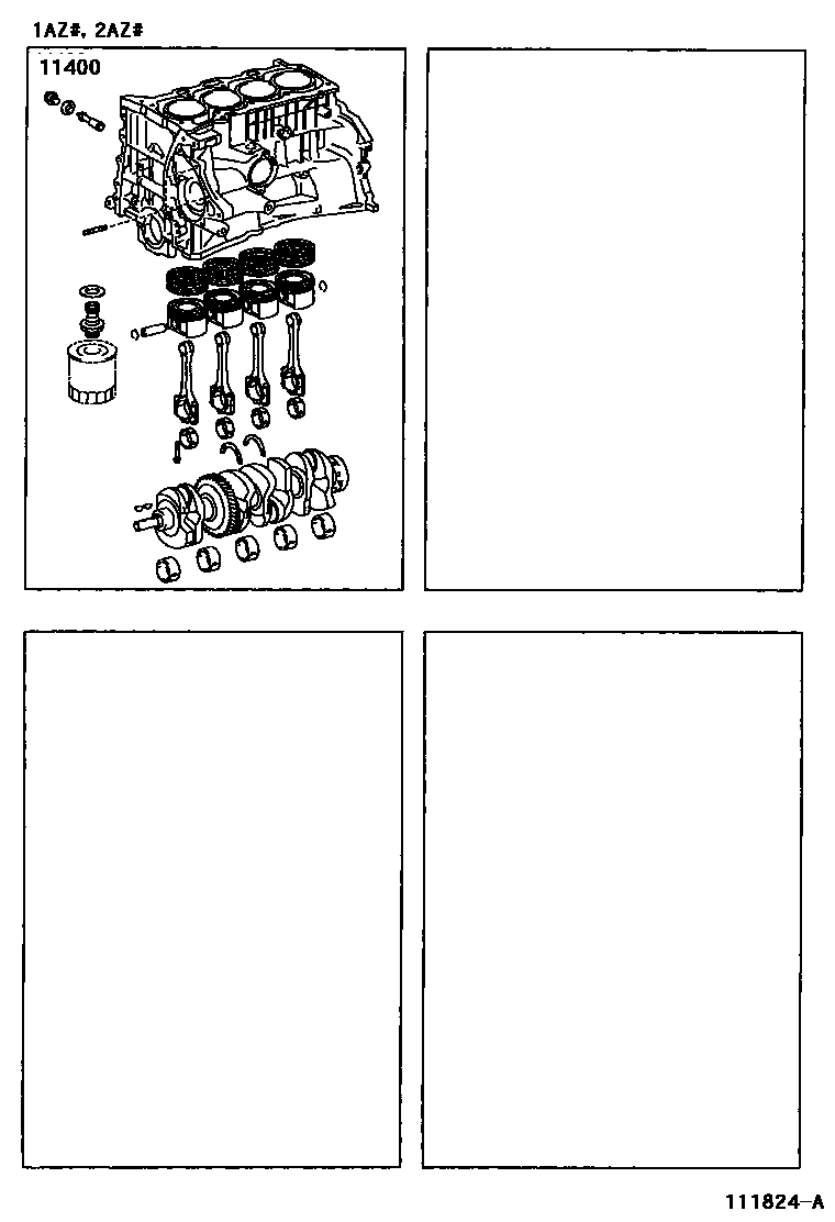 Toyota RAV4 Short Block Assembly EPC diagram — 111824A