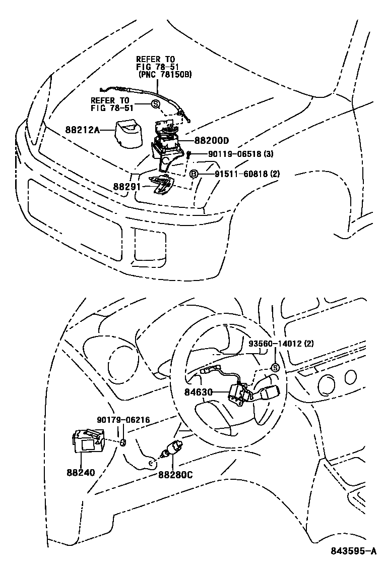 Toyota RAV4 巡航控制(自动行驶) EPC diagram — 843595A
