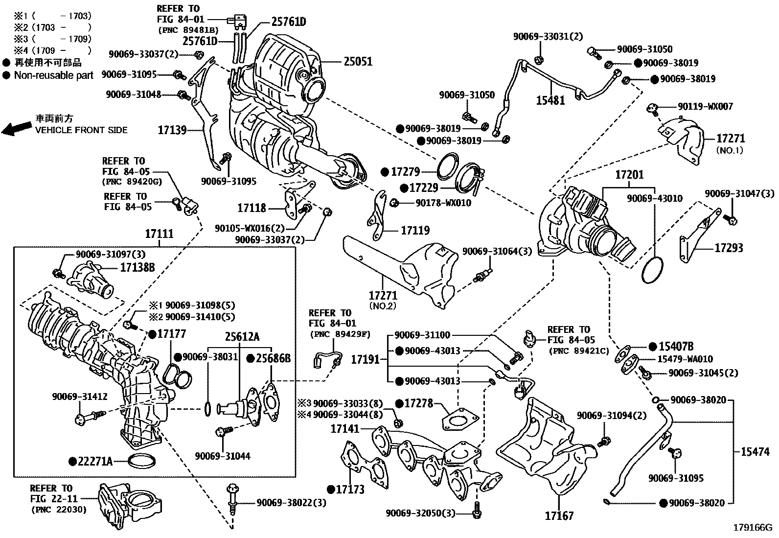 Toyota RAV4 Manifold EPC diagram — 179166G