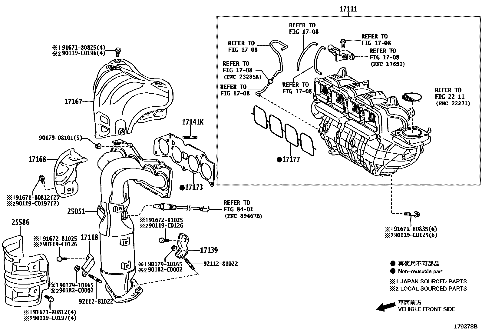Toyota RAV4 Manifold EPC diagram — 179378B