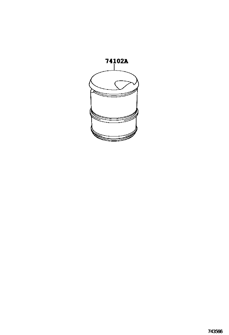 Toyota RAV4 烟灰盒 EPC diagram — 743566