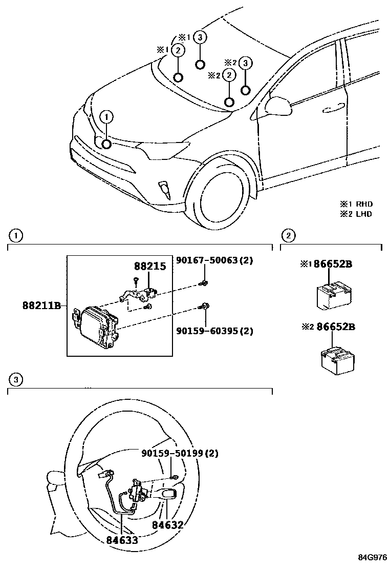Toyota RAV4 巡航控制(自动行驶) EPC diagram — 84G976