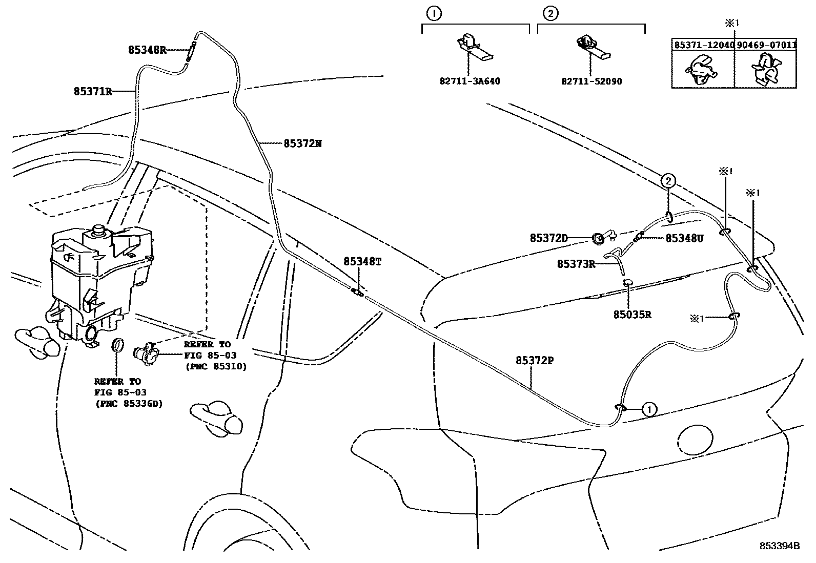 Toyota RAV4 后清洗器 EPC diagram — 853394B