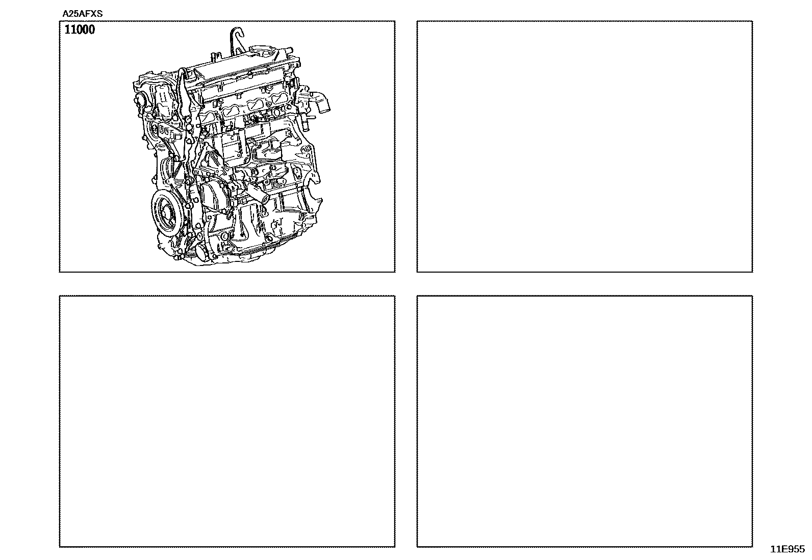 Toyota RAV4 Partial Engine Assembly EPC diagram — 11E955
