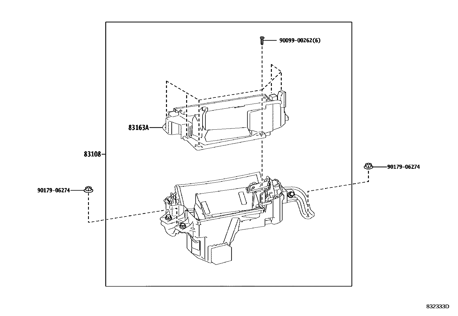 Toyota RAV4 仪表 EPC diagram — 832333D