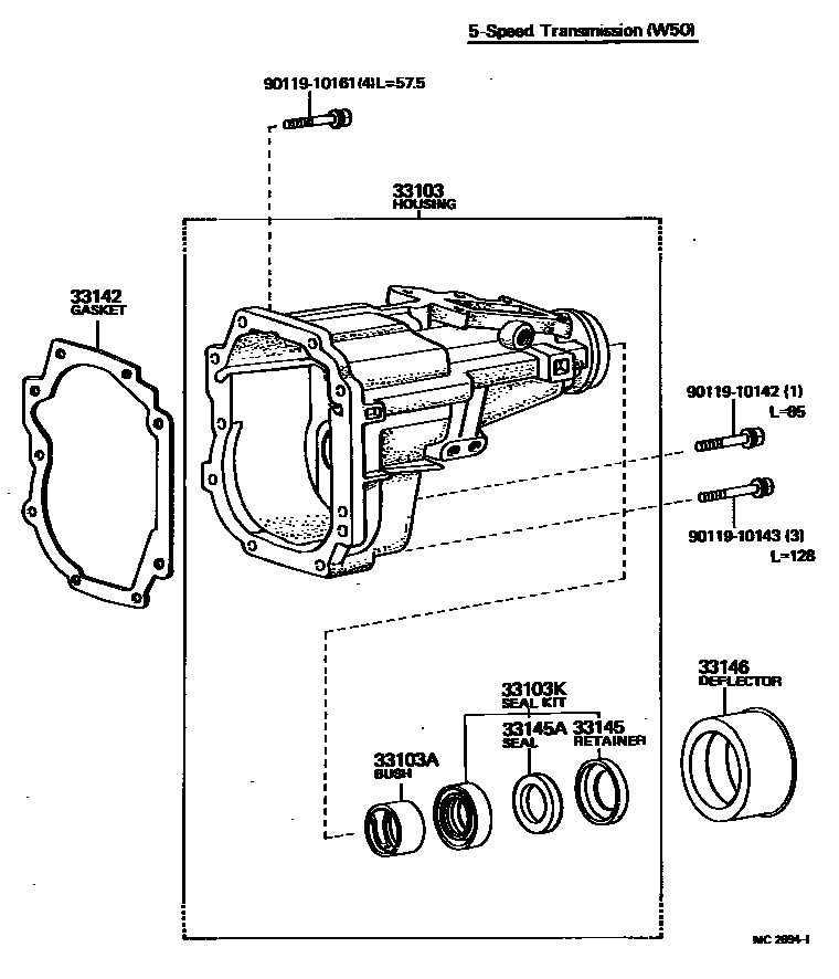 Toyota HILUX Extended shell (MTM) EPC diagram — MC2694I