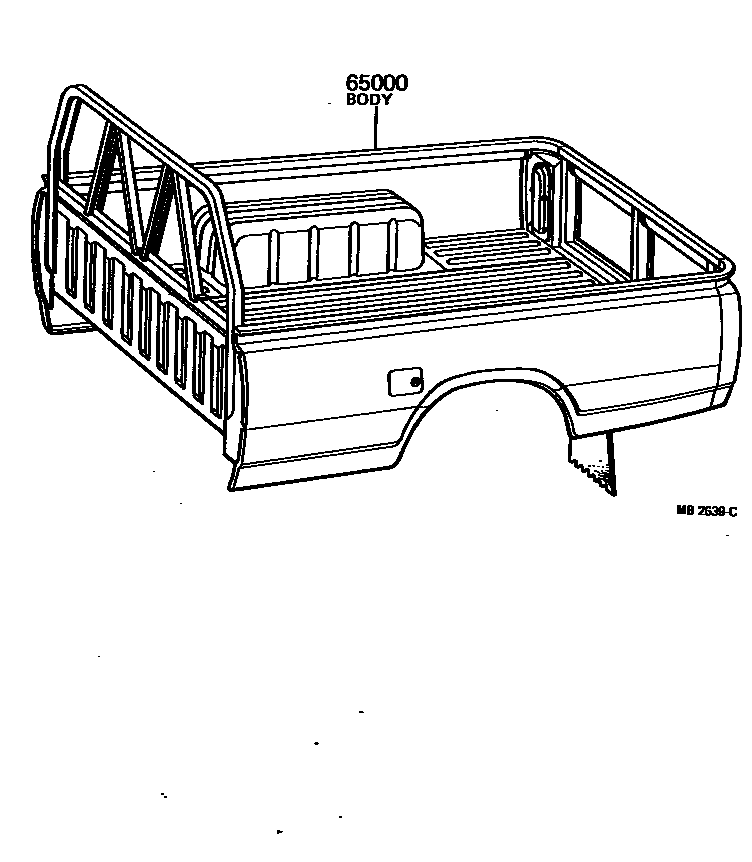 Toyota HILUX rear body assembly EPC diagram — MB2639C