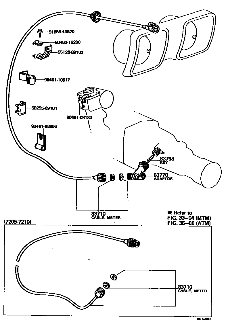 Toyota HILUX 仪表 EPC diagram — ME5298B