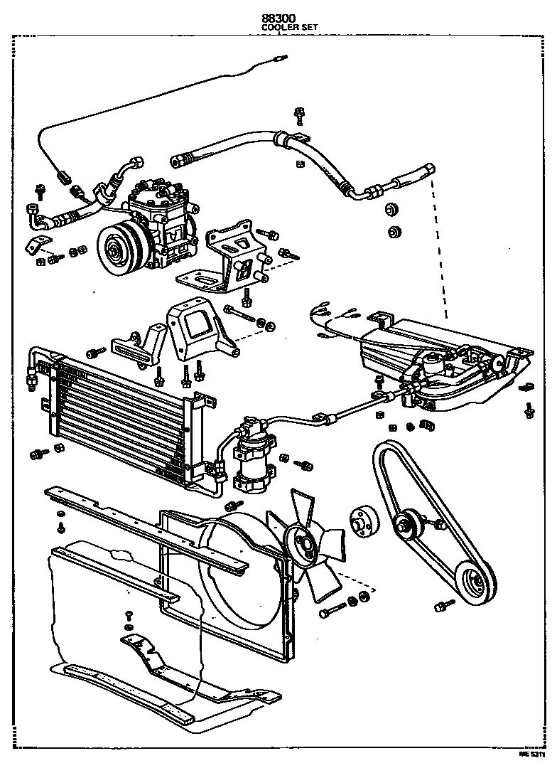 Toyota HILUX 暖风和空调系统 - 组件 EPC diagram — ME5311