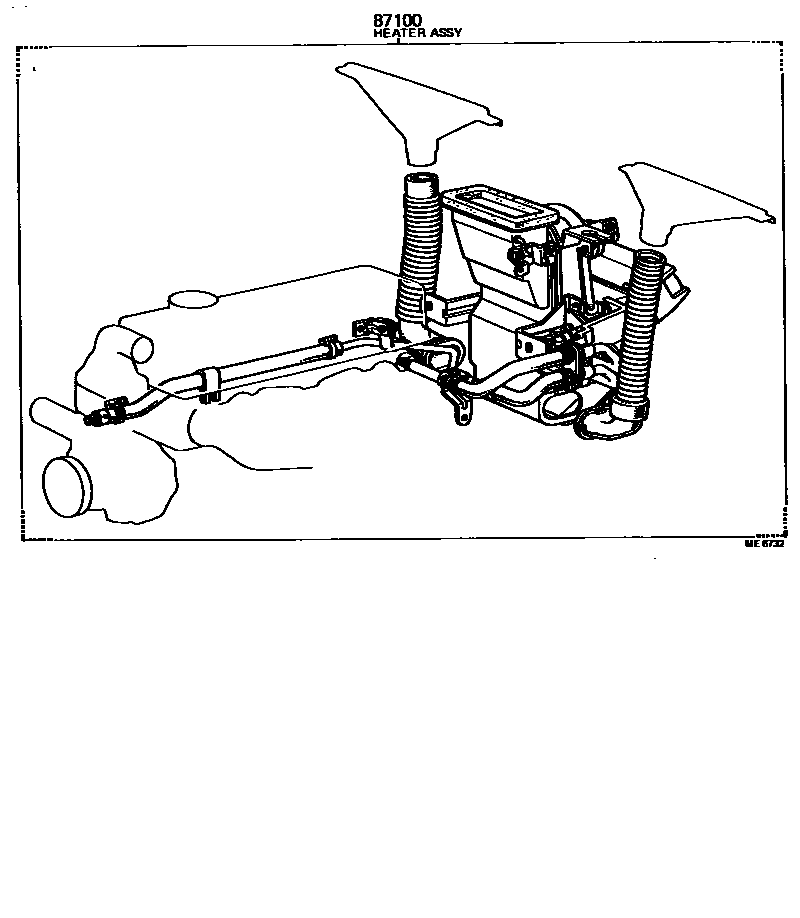 Toyota HILUX 暖风和空调系统 - 组件 EPC diagram — ME6732